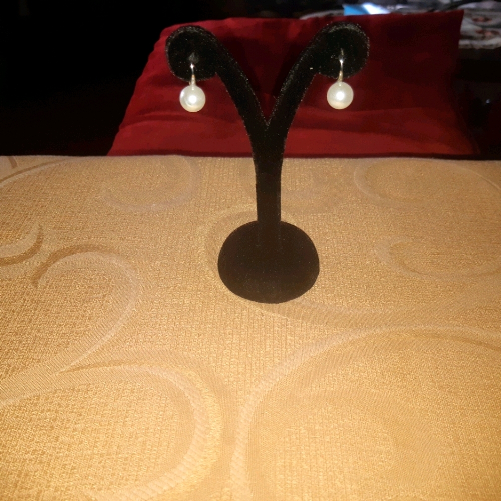 Faux pearl earrings